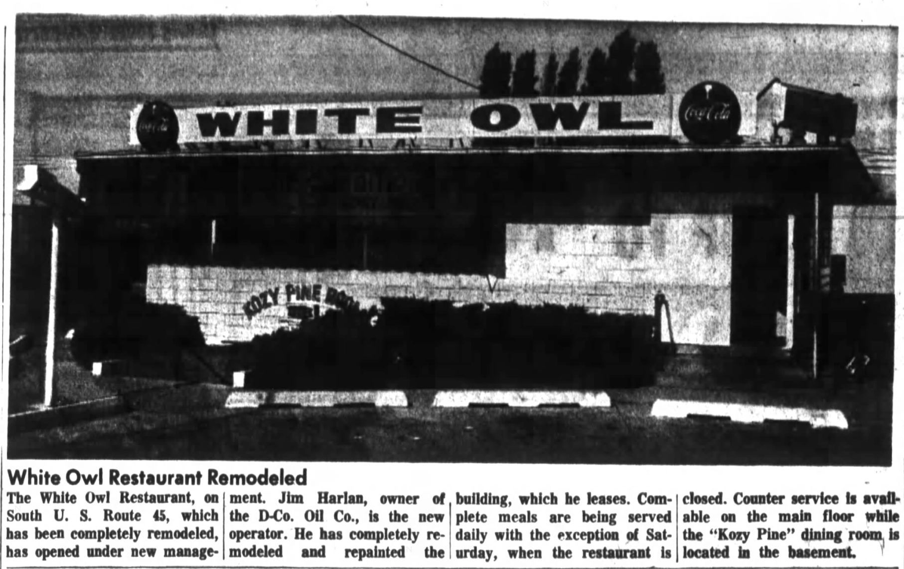 White Owl restaurant remodeled